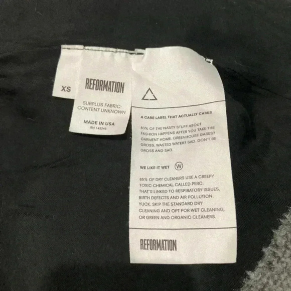 Reformation grey fuzzy zip up hoodie in size xs - Picture 4 of 5